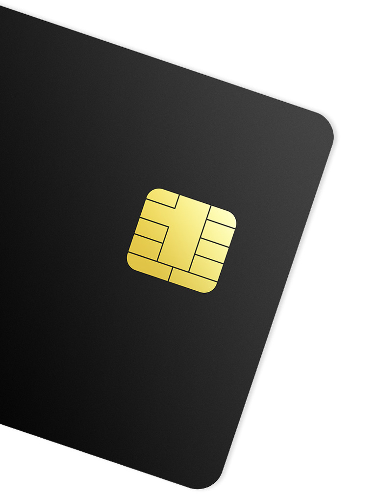 Black credit card.